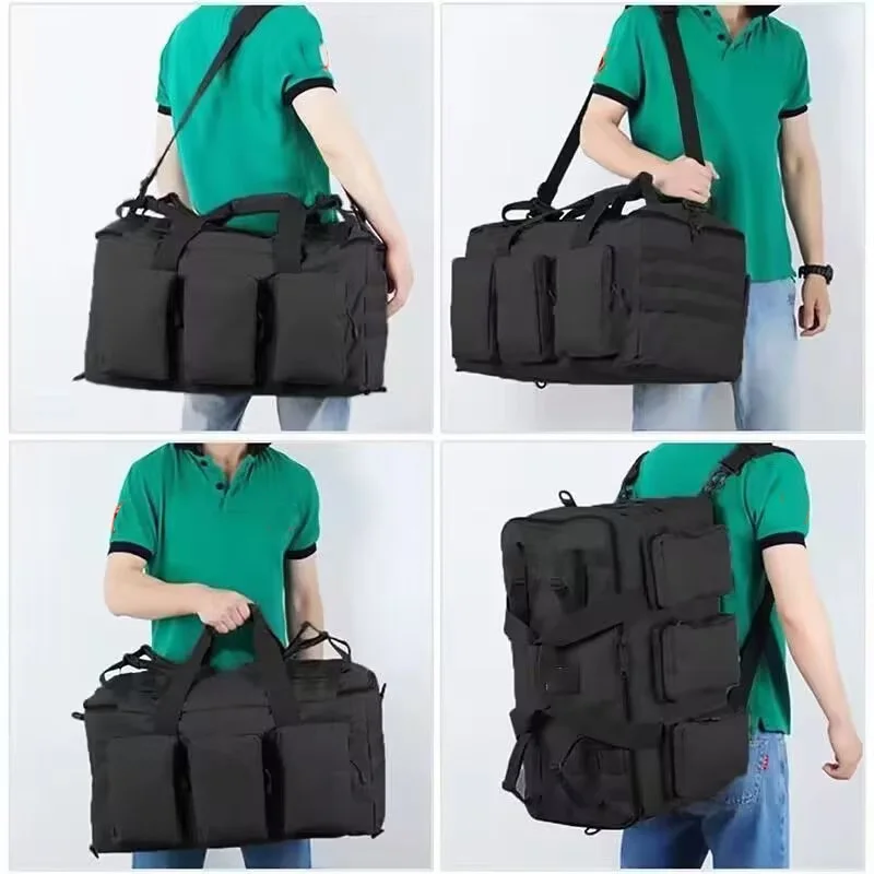 55L Luggage Duffel Bag Camping Backpack Tactical Large Bags Men's Hiking Travel Mountaineering Trip Utility Gym Weekend