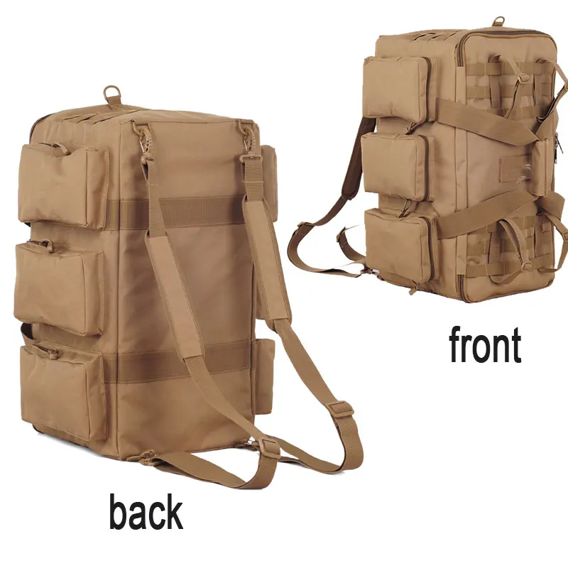 55L Luggage Duffel Bag Camping Backpack Tactical Large Bags Men's Hiking Travel Mountaineering Trip Utility Gym Weekend