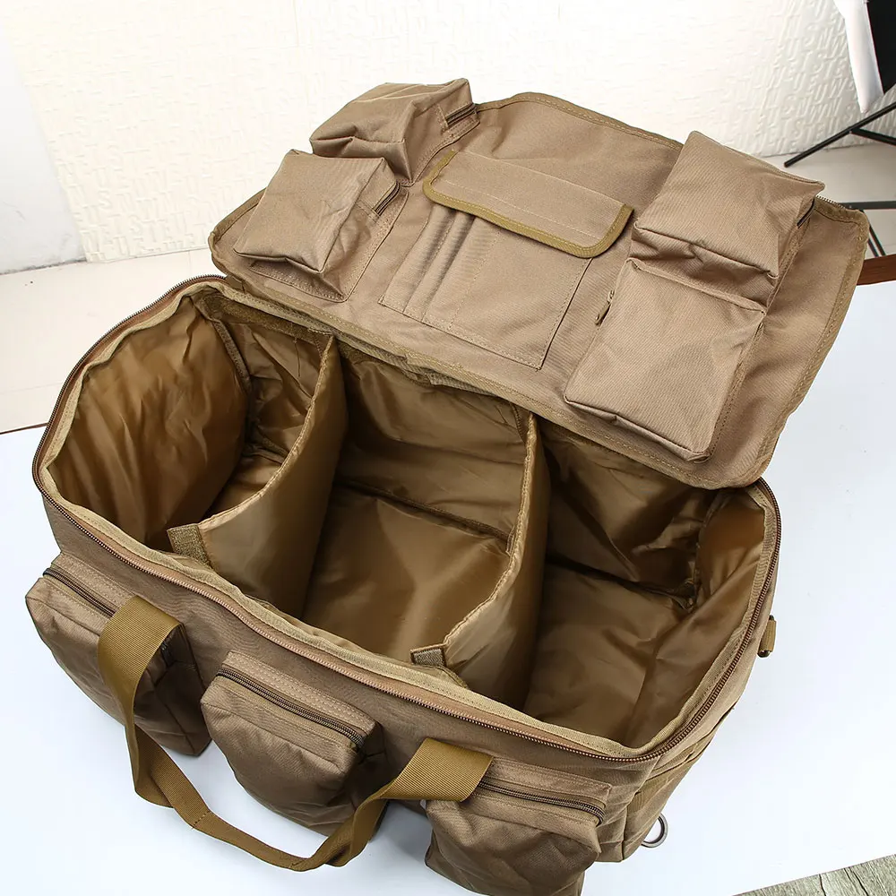 55L Luggage Duffel Bag Camping Backpack Tactical Large Bags Men's Hiking Travel Mountaineering Trip Utility Gym Weekend