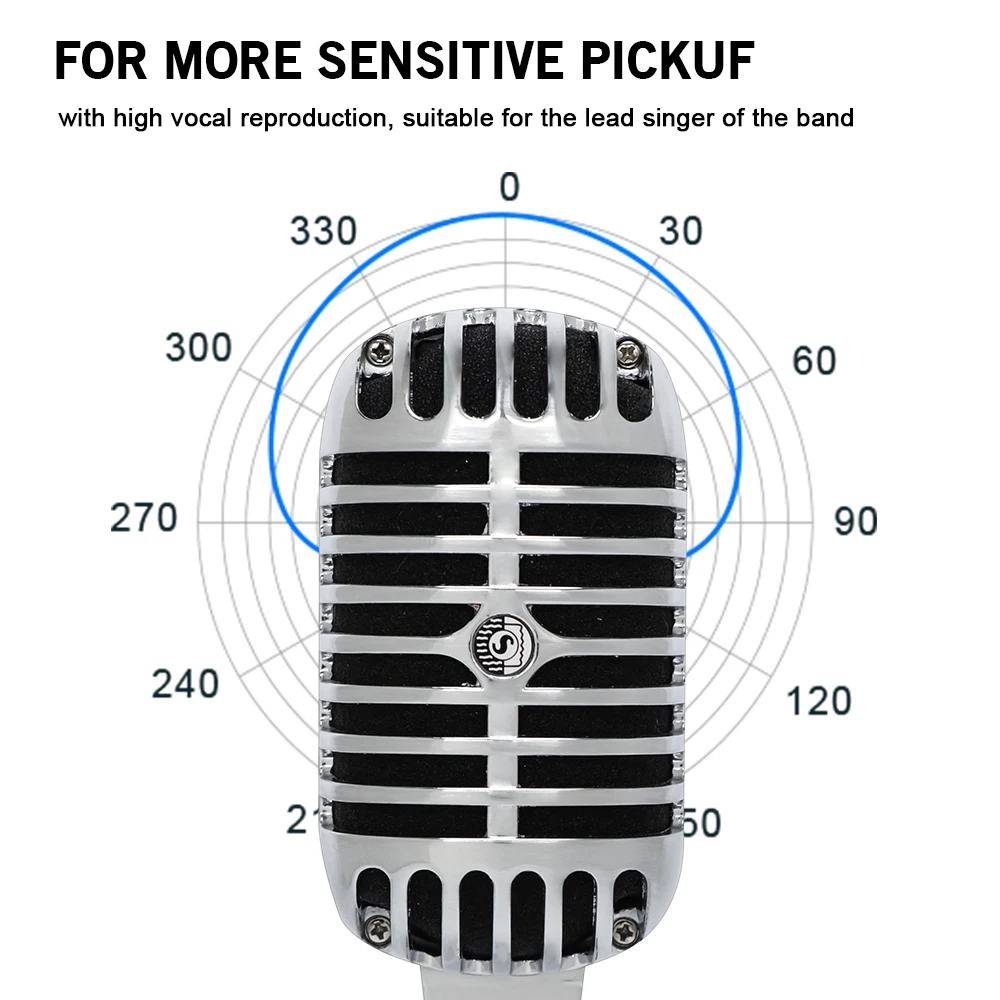 55SH Professional Wired Vintage Classic Microphone Dynamic Vocal Mic Microphone For Live Performance Karaoke
