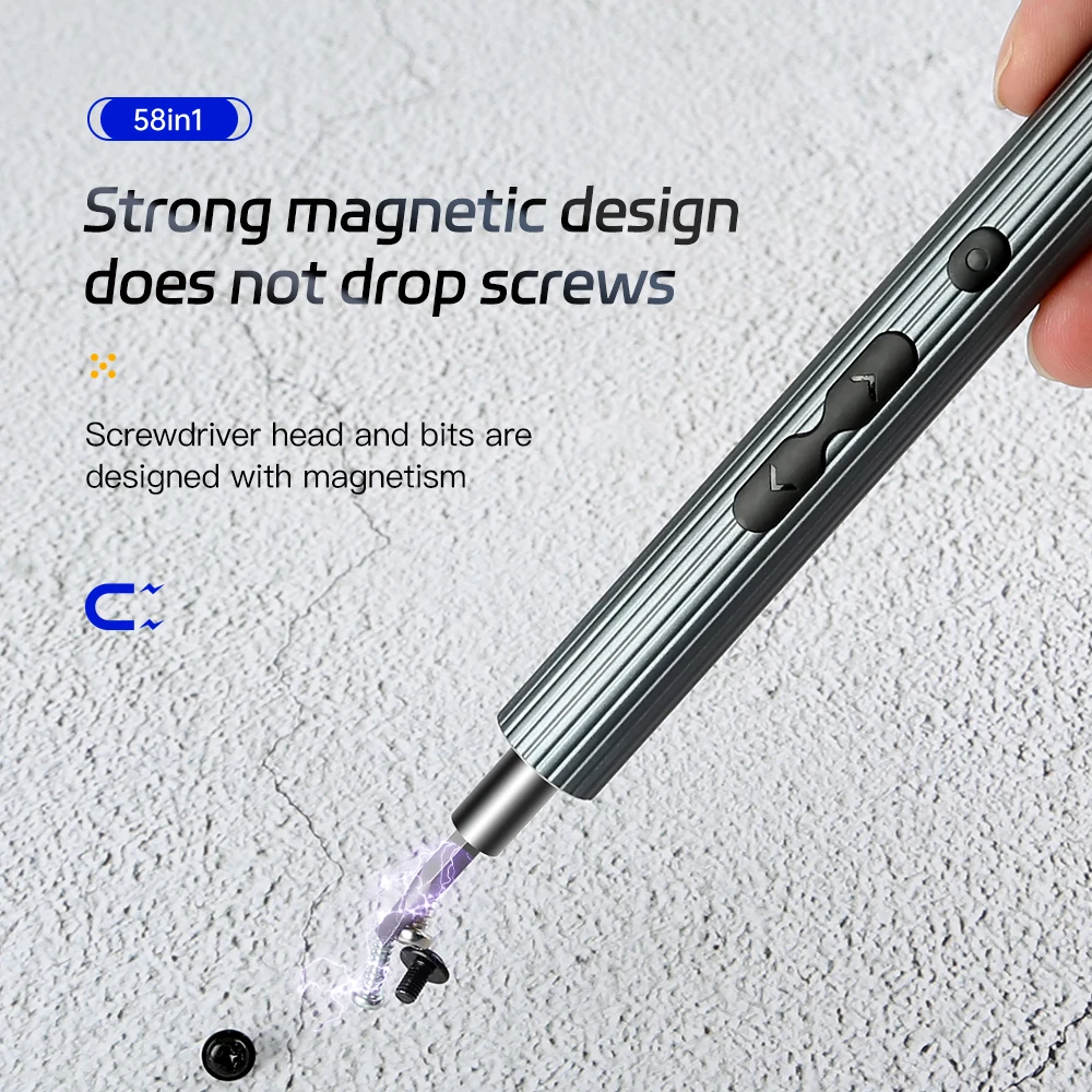 58 in 1 Electric Screwdriver Set Precision Tools Rechargeable Mini Small Kit Wireless for Xiaomi Watch Mobile Cell