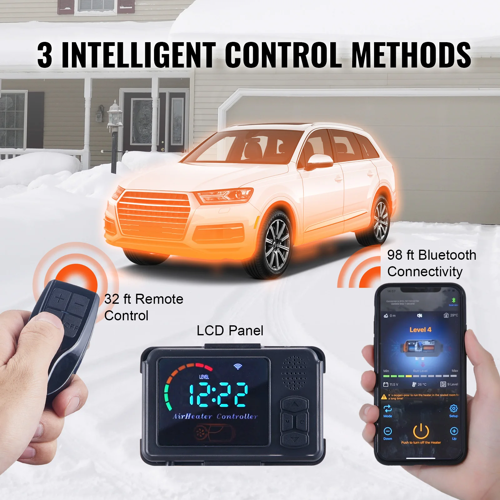 5/8KW Diesel Air Heater 12V All in One Car Heater with Silencer Remote Control for Car Truck Boat RV Parking Diesel 5/8KW Diesel Air Heater 12V All in One Car Heater with Silencer Remote Control for Car Truck Boat RV Parking Diesel