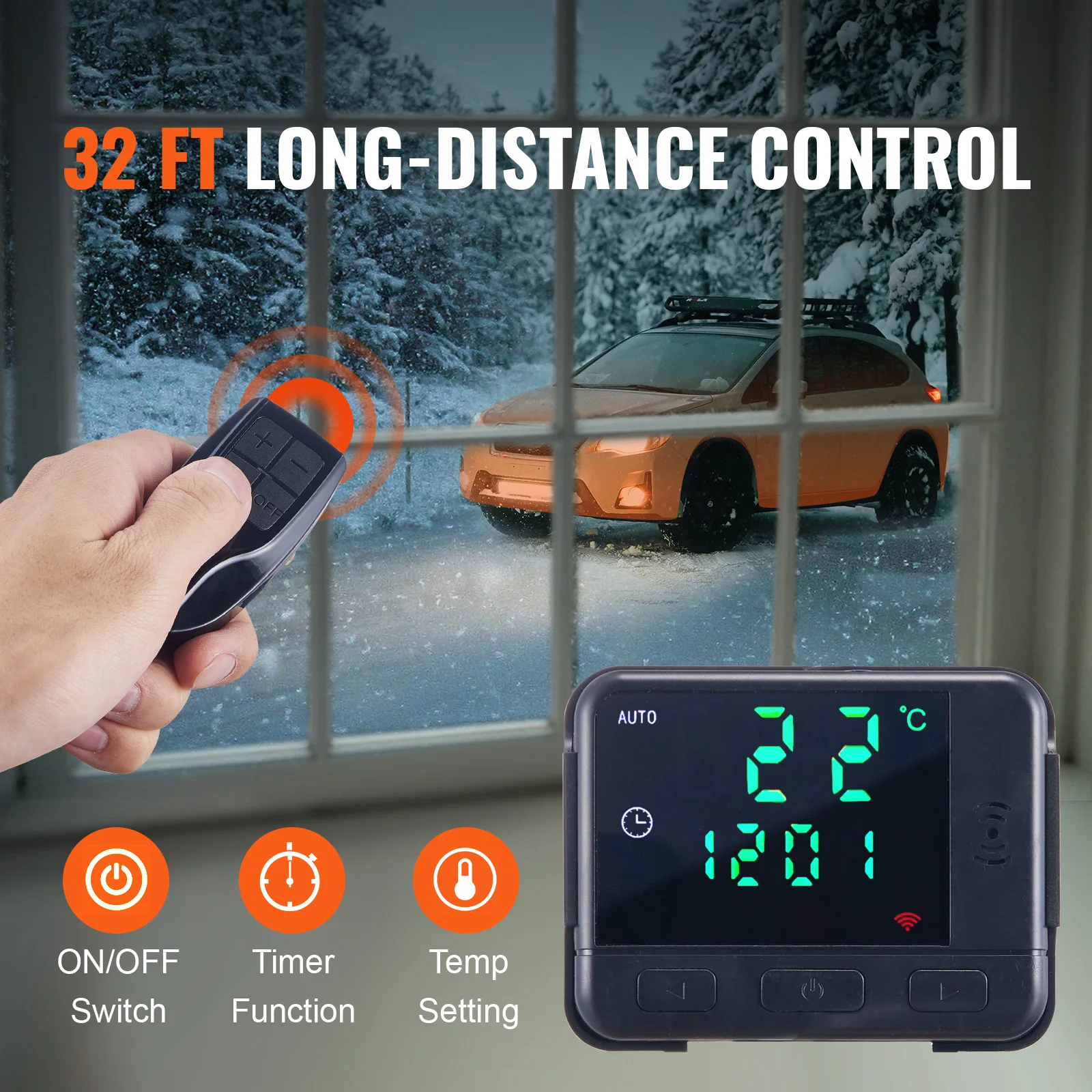 5/8KW Diesel Air Heater 12V Car Heater Diesel Heater With LCD Switch Silencer for Car Truck Boat RV Parking Diesel