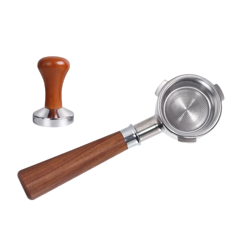 58mm Bottomless Coffee Powder Handle 304 Stainless Steel and Solid Wood 58mm Bottomless Coffee Powder Handle 304 Stainless Steel and Solid Wood