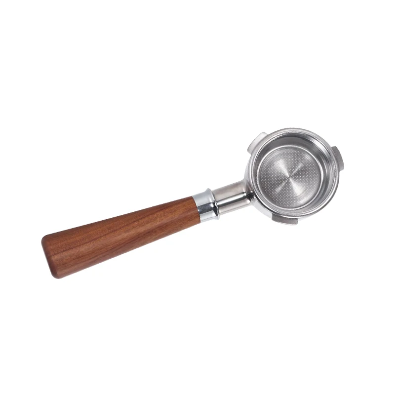 58mm Bottomless Coffee Powder Handle 304 Stainless Steel and Solid Wood 58mm Bottomless Coffee Powder Handle 304 Stainless Steel and Solid Wood
