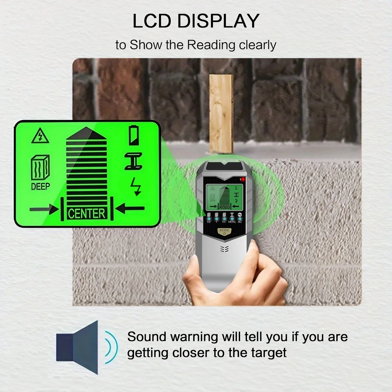5in1 Wall Metal Detection Instrument Measuring Metal Current Wire Wood Handheld Detector Stud Post Measuring Instrument