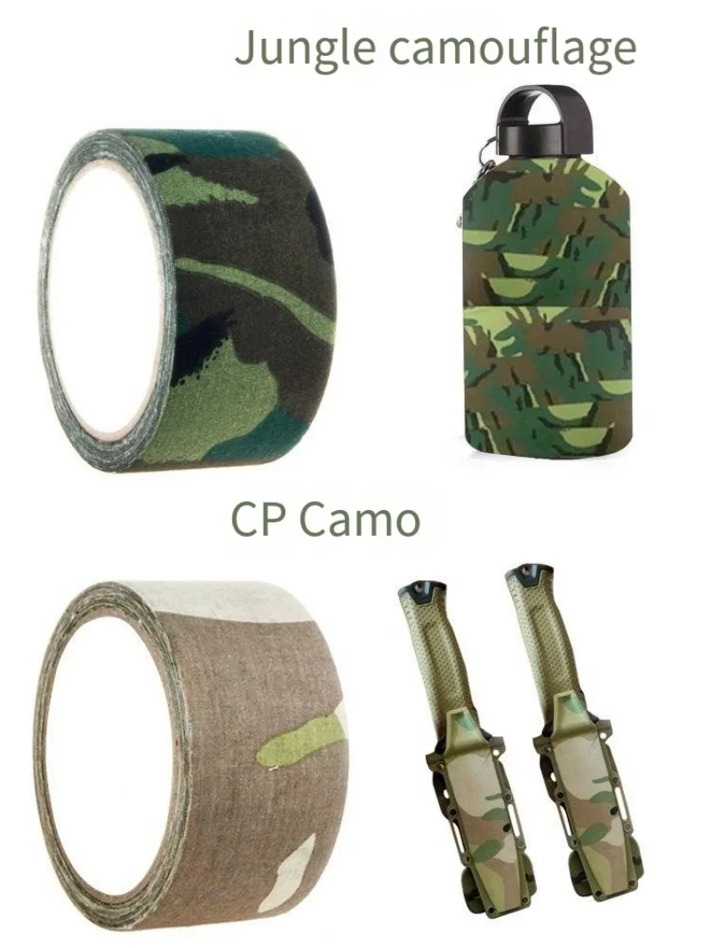 5M/10M Multi-functional Camo Tape Self-adhesive Camouflage Hunting Paintball Airsoft Rifle Waterproof Non-Slip Stealth 5M/10M Multi-functional Camo Tape Self-adhesive Camouflage Hunting Paintball Airsoft Rifle Waterproof Non-Slip Stealth