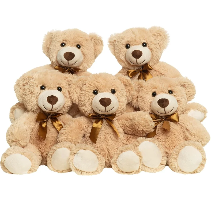 5pcs Bears Stuffed Animals Plush Toys Gift for Kid Girlfriend,13.5in Stuffed Bears for Christmas Valentine's Day 5pcs Bears Stuffed Animals Plush Toys Gift for Kid Girlfriend,13.5in Stuffed Bears for Christmas Valentine's Day