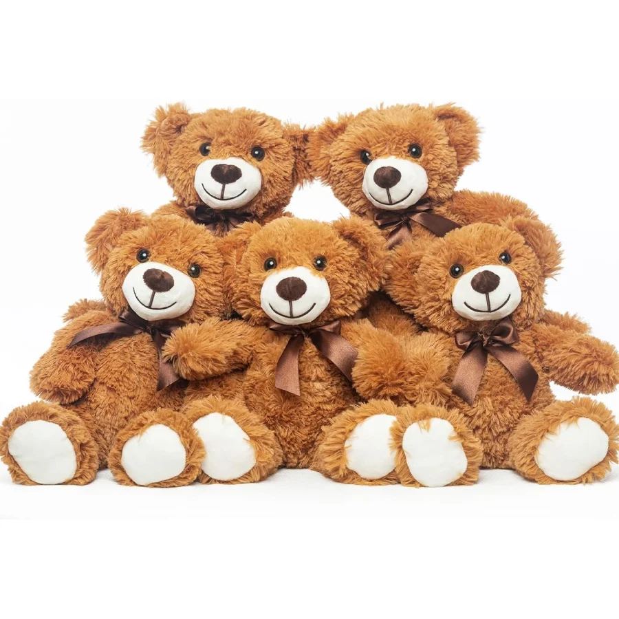 5pcs Bears Stuffed Animals Plush Toys Gift for Kid Girlfriend,13.5in Stuffed Bears for Christmas Valentine's Day 5pcs Bears Stuffed Animals Plush Toys Gift for Kid Girlfriend,13.5in Stuffed Bears for Christmas Valentine's Day