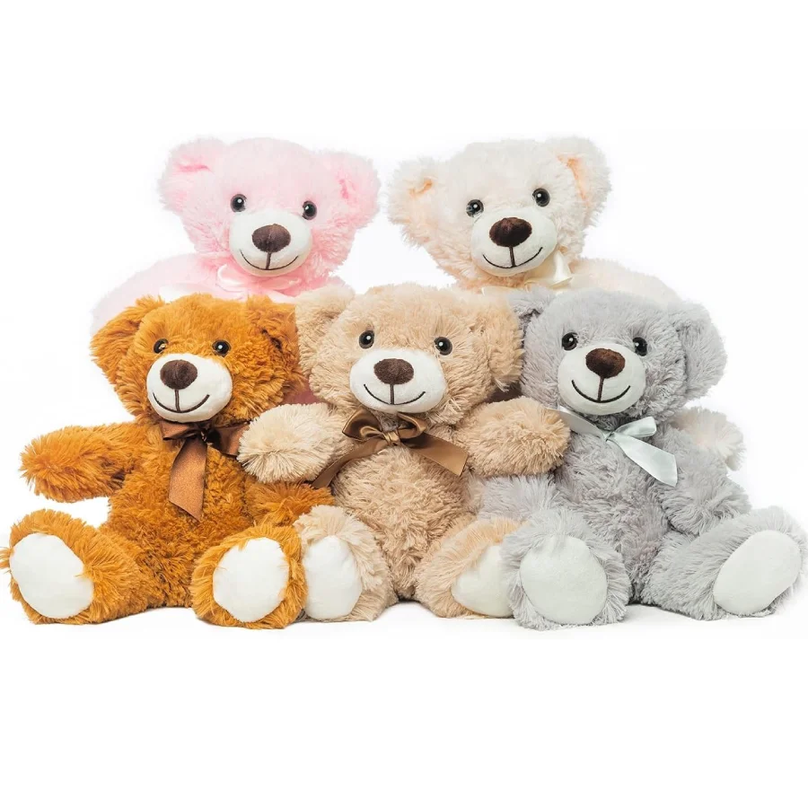 5pcs Bears Stuffed Animals Plush Toys Gift for Kid Girlfriend,13.5in Stuffed Bears for Christmas Valentine's Day 5pcs Bears Stuffed Animals Plush Toys Gift for Kid Girlfriend,13.5in Stuffed Bears for Christmas Valentine's Day