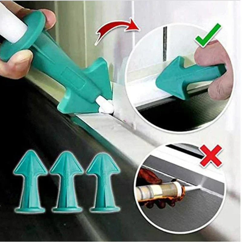 5pcs Caulking Nozzle Applicator Finishing Tool Spatula Plastic Glue Shovel Tile Brick Joints Floor Silicone Remover