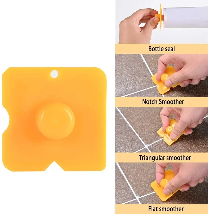5pcs Caulking Nozzle Applicator Finishing Tool Spatula Plastic Glue Shovel Tile Brick Joints Floor Silicone Remover