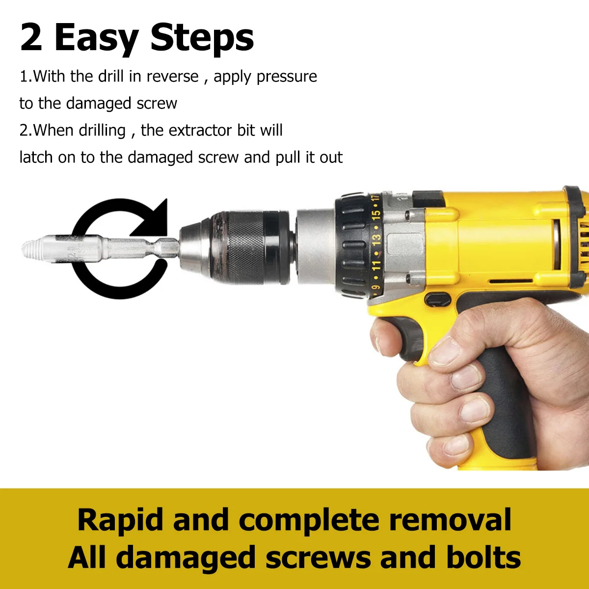 5Pcs Damaged Screw Extractor Drill Bit High Speed Steel Double Easily Take Out Side Drill Out Broken Screw Remover Bolt 5Pcs Damaged Screw Extractor Drill Bit High Speed Steel Double Easily Take Out Side Drill Out Broken Screw Remover Bolt