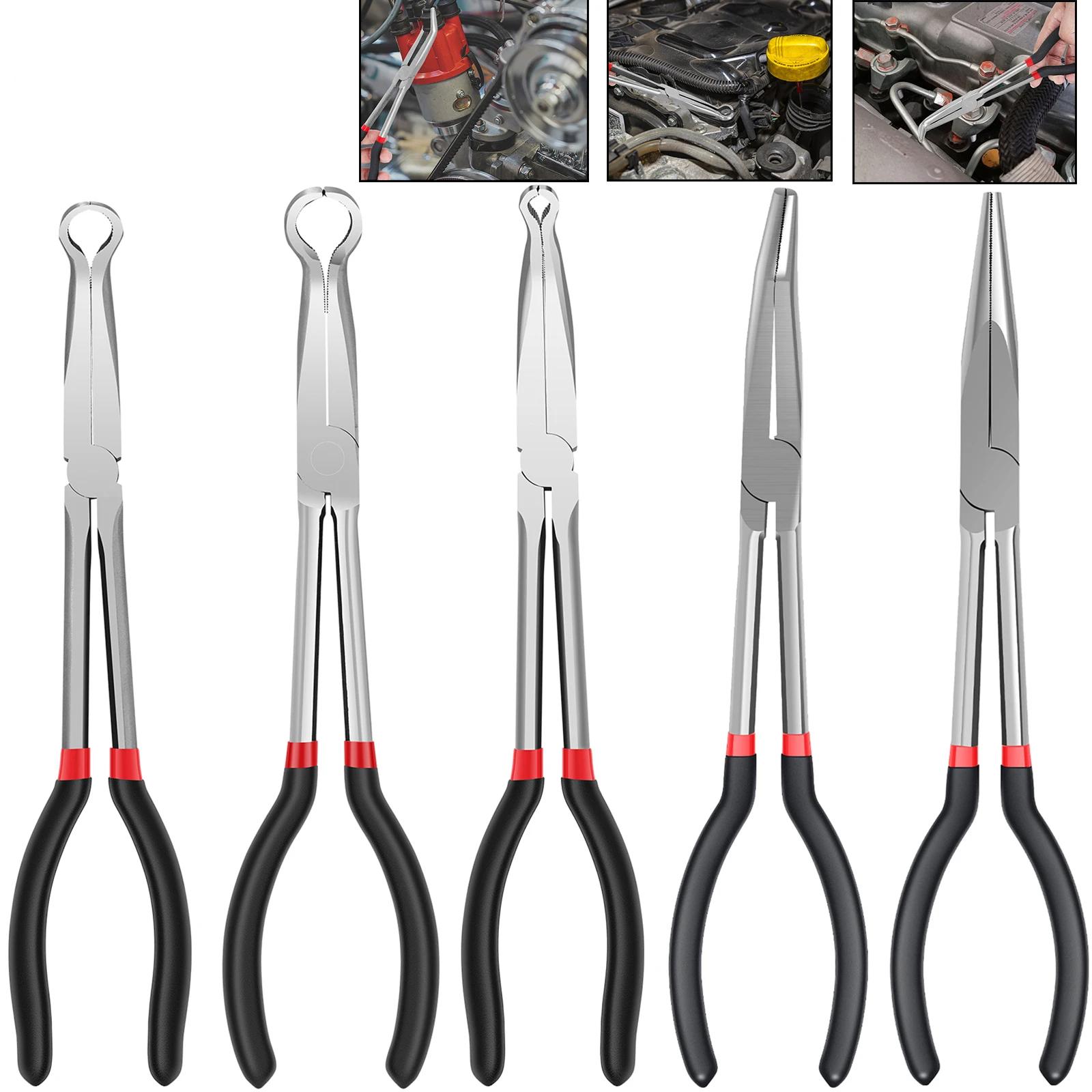 5Pcs Hose Gripper Plier Carbon Steel Spark Plug Removal Pliers Long Handle Car Electrical Disconnect Plier Radiator 5Pcs Hose Gripper Plier Carbon Steel Spark Plug Removal Pliers Long Handle Car Electrical Disconnect Plier Radiator