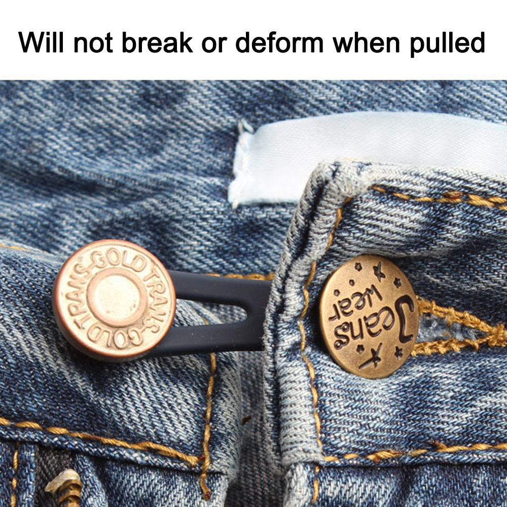 5PCS Magic Metal Button Extender for Pants Jeans Free Sewing Adjustable Retractable Waist Extenders Button Waistband 5PCS Magic Metal Button Extender for Pants Jeans Free Sewing Adjustable Retractable Waist Extenders Button Waistband