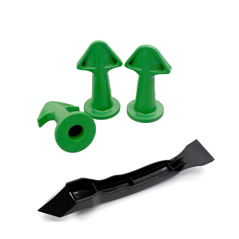 5pcs Set Plastic Pointed Mouth and Glue Shovel Set Multi-Angle Scraper Cleaning Nozzle Seam Tool
