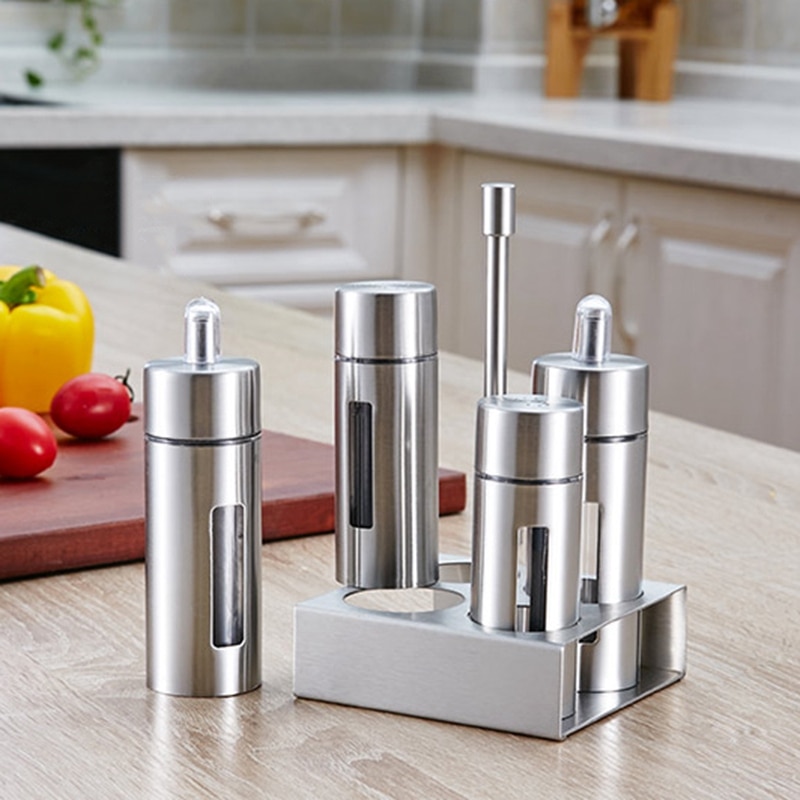 5pcs Spice Storage Condiment Jars 5pcs Spice Storage Condiment Jars