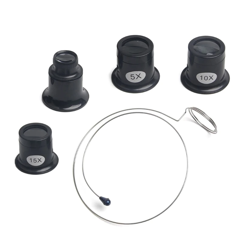 5X 10X 15X 20X Jewelers Eye Loupe Loop Magnifier Glass Watchmaker 5X 10X 15X 20X Jewelers Eye Loupe Loop Magnifier Glass Watchmaker
