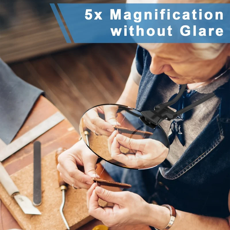5X Magnifying Glass Pro – Hands-Free, Adjustable, Stand-Neckwear Magnifier for Seniors, Low Vision, Reading, Sewing 5X Magnifying Glass Pro – Hands-Free, Adjustable, Stand-Neckwear Magnifier for Seniors, Low Vision, Reading, Sewing