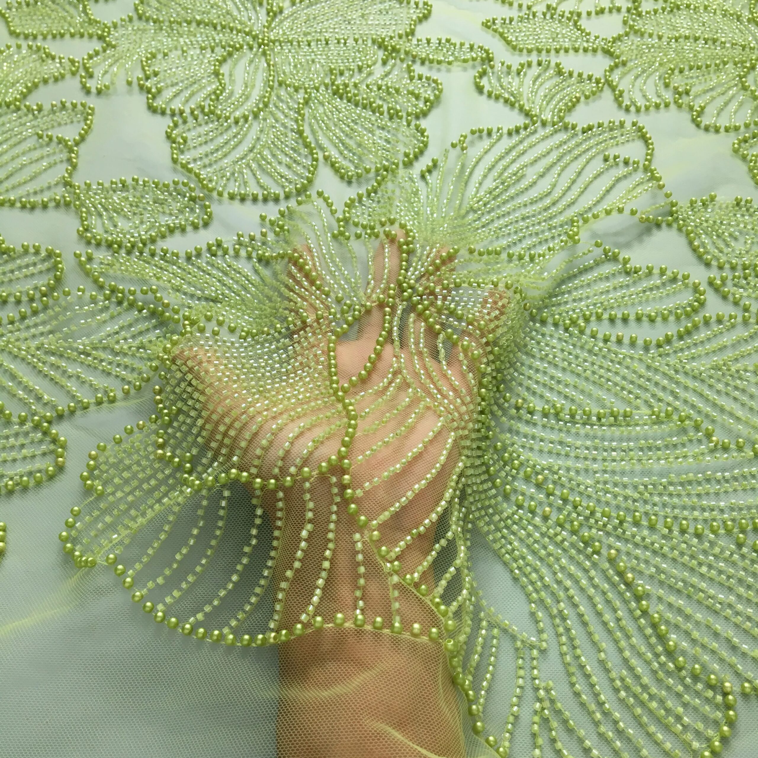 5yard Kalume Green French Mesh Lace Fabric Beads African Lace Fabrics Nigerian Mesh Lace Fabric For Diy Dresses Party 5yard Kalume Green French Mesh Lace Fabric Beads African Lace Fabrics Nigerian Mesh Lace Fabric For Diy Dresses Party