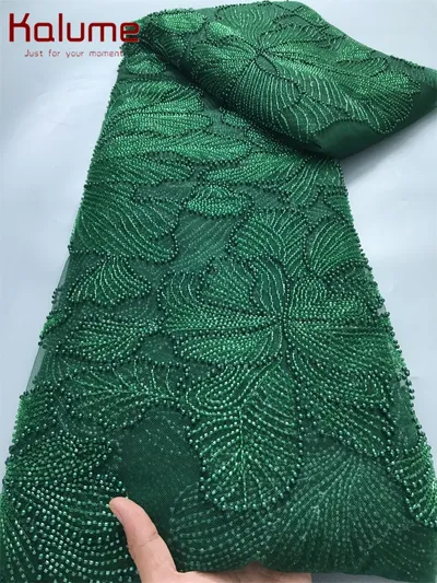 5yard Kalume Green French Mesh Lace Fabric Beads African Lace Fabrics Nigerian Mesh Lace Fabric For Diy Dresses Party 5yard Kalume Green French Mesh Lace Fabric Beads African Lace Fabrics Nigerian Mesh Lace Fabric For Diy Dresses Party