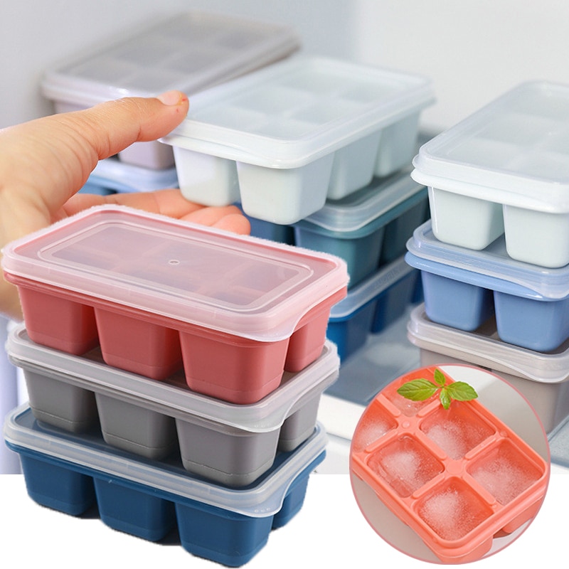 6 Grids Silicone Large Ice Cube Mold 6 Grids Silicone Large Ice Cube Mold