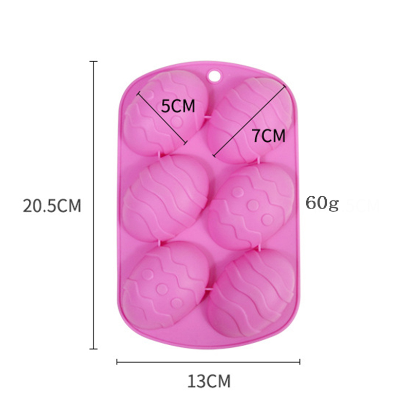 6 Hole Silicone Easter Egg Mold 6 Hole Silicone Easter Egg Mold
