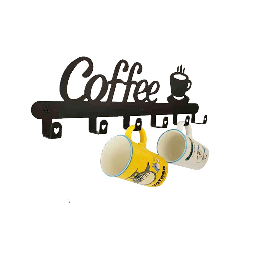 6 Hooks Wall Mounted Mug Rack 6 Hooks Wall Mounted Mug Rack
