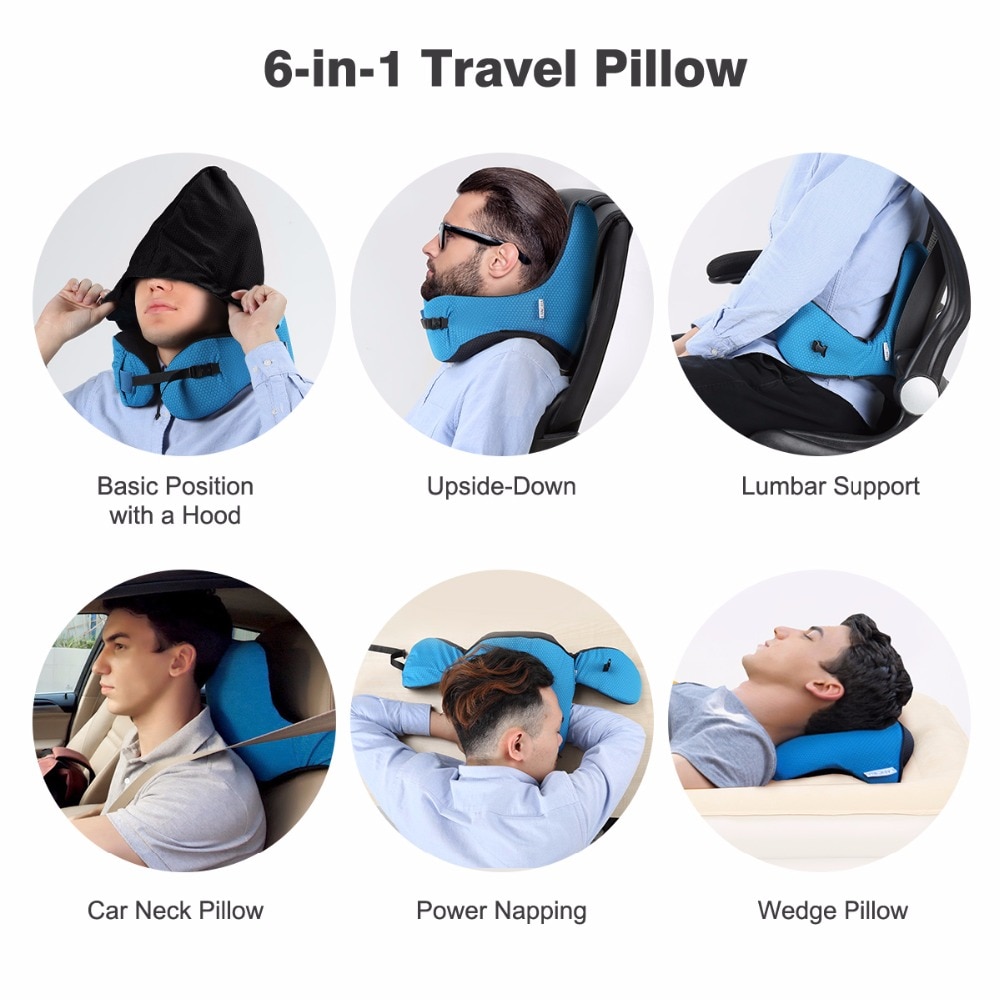 6 in 1 Hooded Neck Pillow