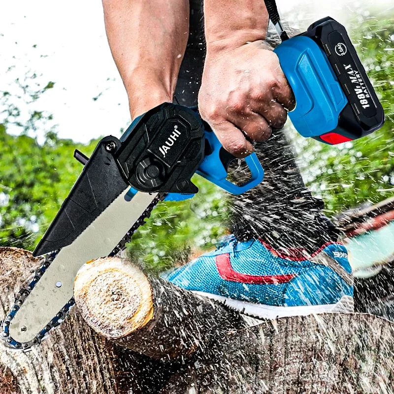 6 Inch Chain Saw Cordless Electric Saw for Makita 18V Battery Handheld Garden Logging Chainsaw Wood Cutting Power Tool