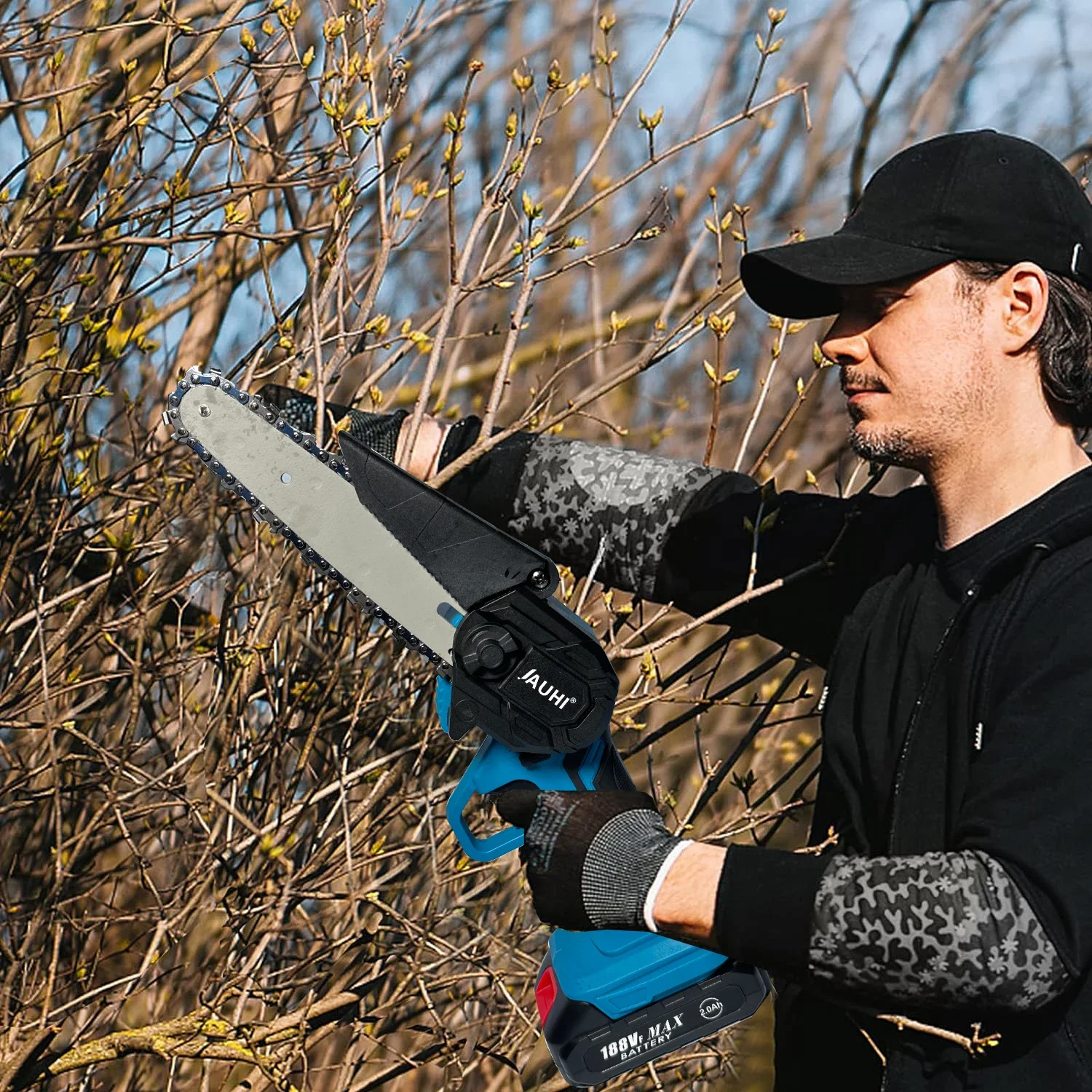6 Inch Chain Saw Cordless Electric Saw for Makita 18V Battery Handheld Garden Logging Chainsaw Wood Cutting Power Tool