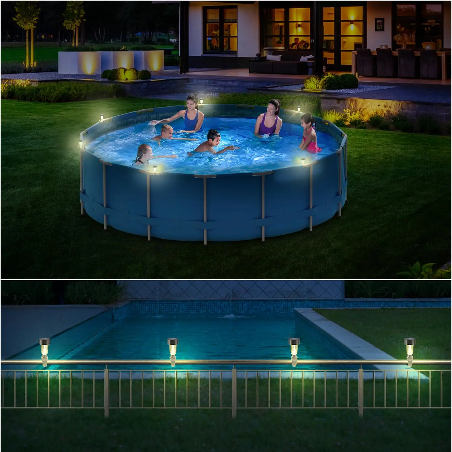 6 Packages Solar Pool Light Frame On The Ground For Swimming Pool Outdoor Pool Fence Decorative Accessories Waterproof 6 Packages Solar Pool Light Frame On The Ground For Swimming Pool Outdoor Pool Fence Decorative Accessories Waterproof