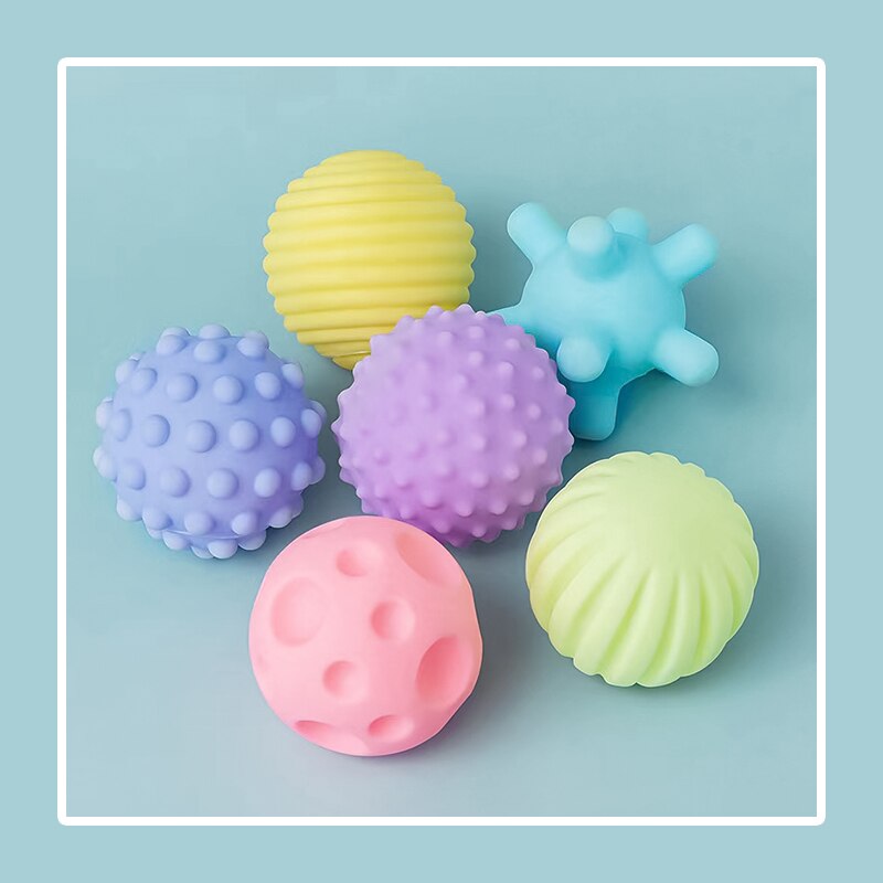6 PCS Baby Toys Sensory Balls For Children Textured Hand Touch Ball Soft Massage Ball Infant Rattle Senses Toys 6 PCS Baby Toys Sensory Balls For Children Textured Hand Touch Ball Soft Massage Ball Infant Rattle Senses Toys