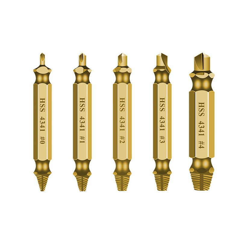 6 PCS HSS Damaged Screw Extractor Drill Stripped Screw Extractor Remover Set Double Ended Broken Screw Bolt Demolition 6 PCS HSS Damaged Screw Extractor Drill Stripped Screw Extractor Remover Set Double Ended Broken Screw Bolt Demolition