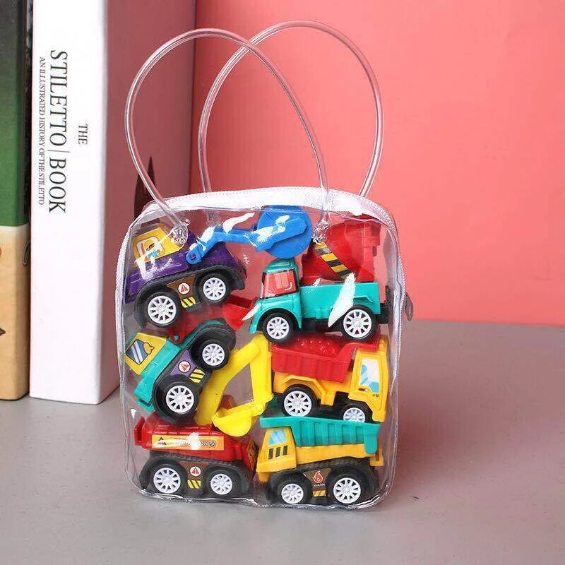 6 PCS Mini Inertial Pull Back Engineering Car Plastic Friction Vehicle Truck Model Toy For Children Boy Girl Birthday 6 PCS Mini Inertial Pull Back Engineering Car Plastic Friction Vehicle Truck Model Toy For Children Boy Girl Birthday