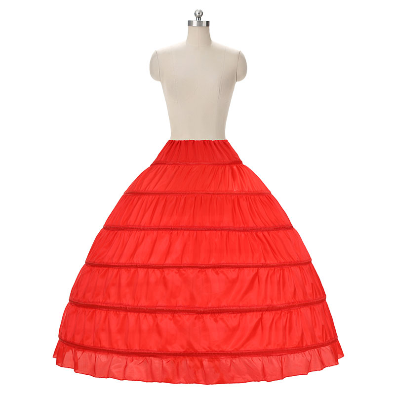 6 Rings Ball Gown Petticoat Hoop Skirt
