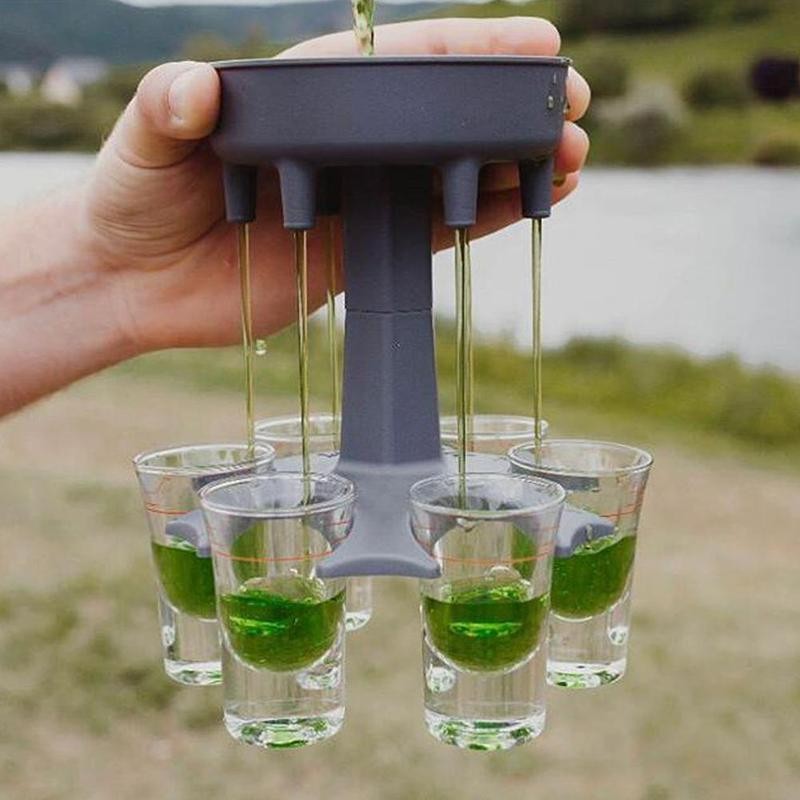 6 Shot Dispenser and Holder for Filling and Serving 6 Shot Dispenser and Holder for Filling and Serving