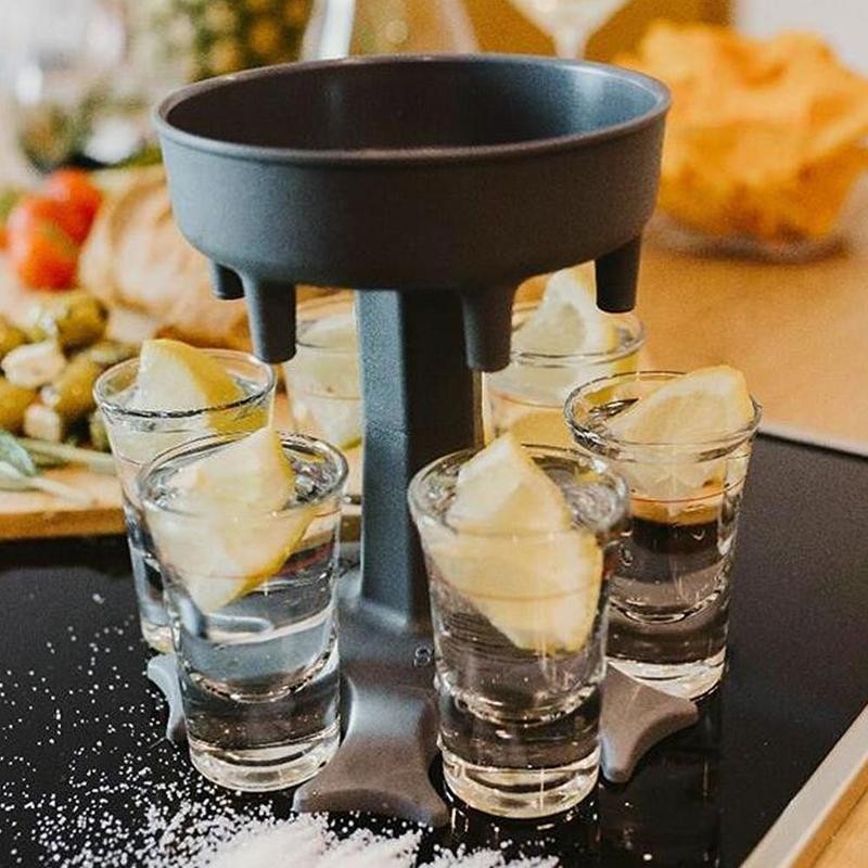 6 Shot Dispenser and Holder for Filling and Serving 6 Shot Dispenser and Holder for Filling and Serving