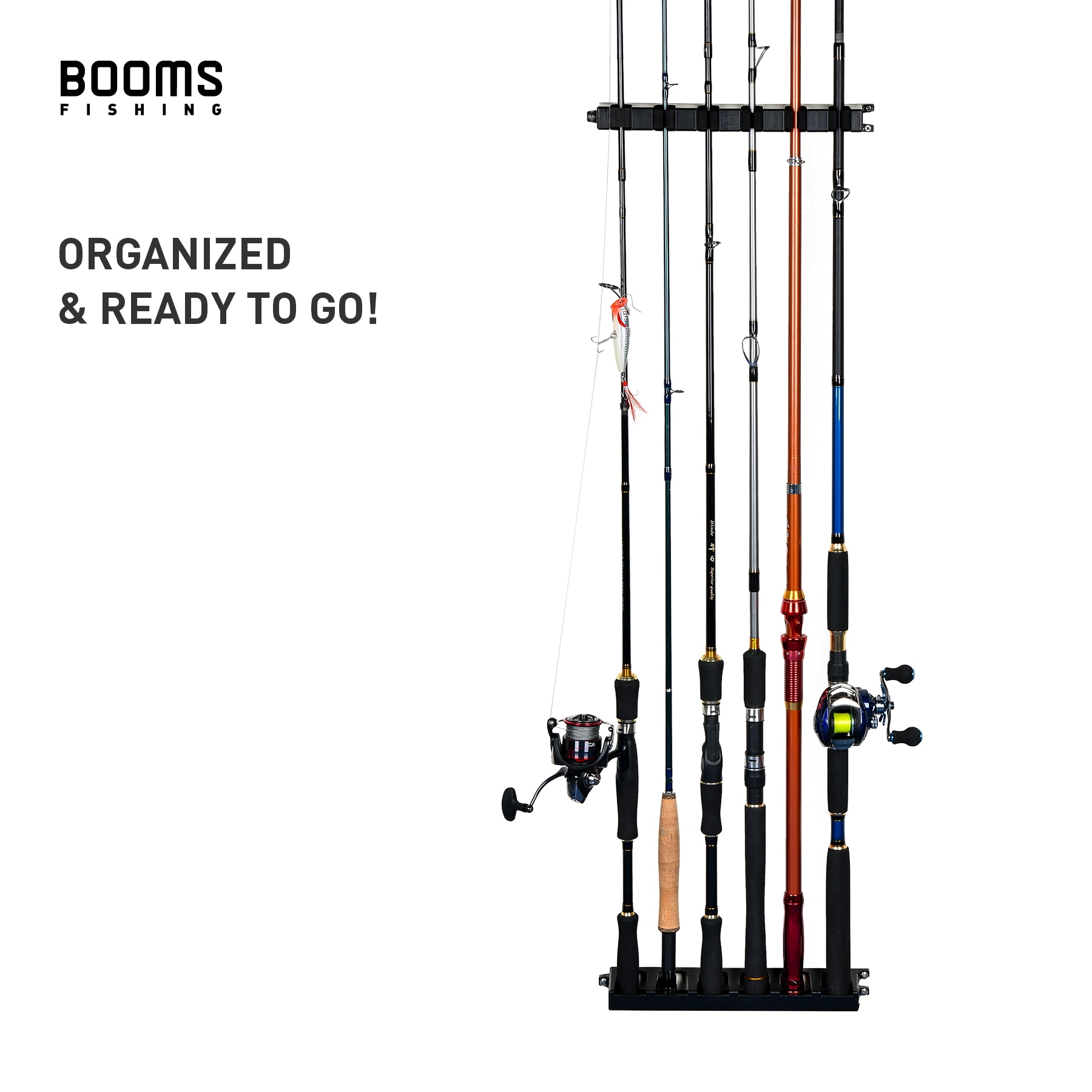 6 Slot Fishing Pole Stand