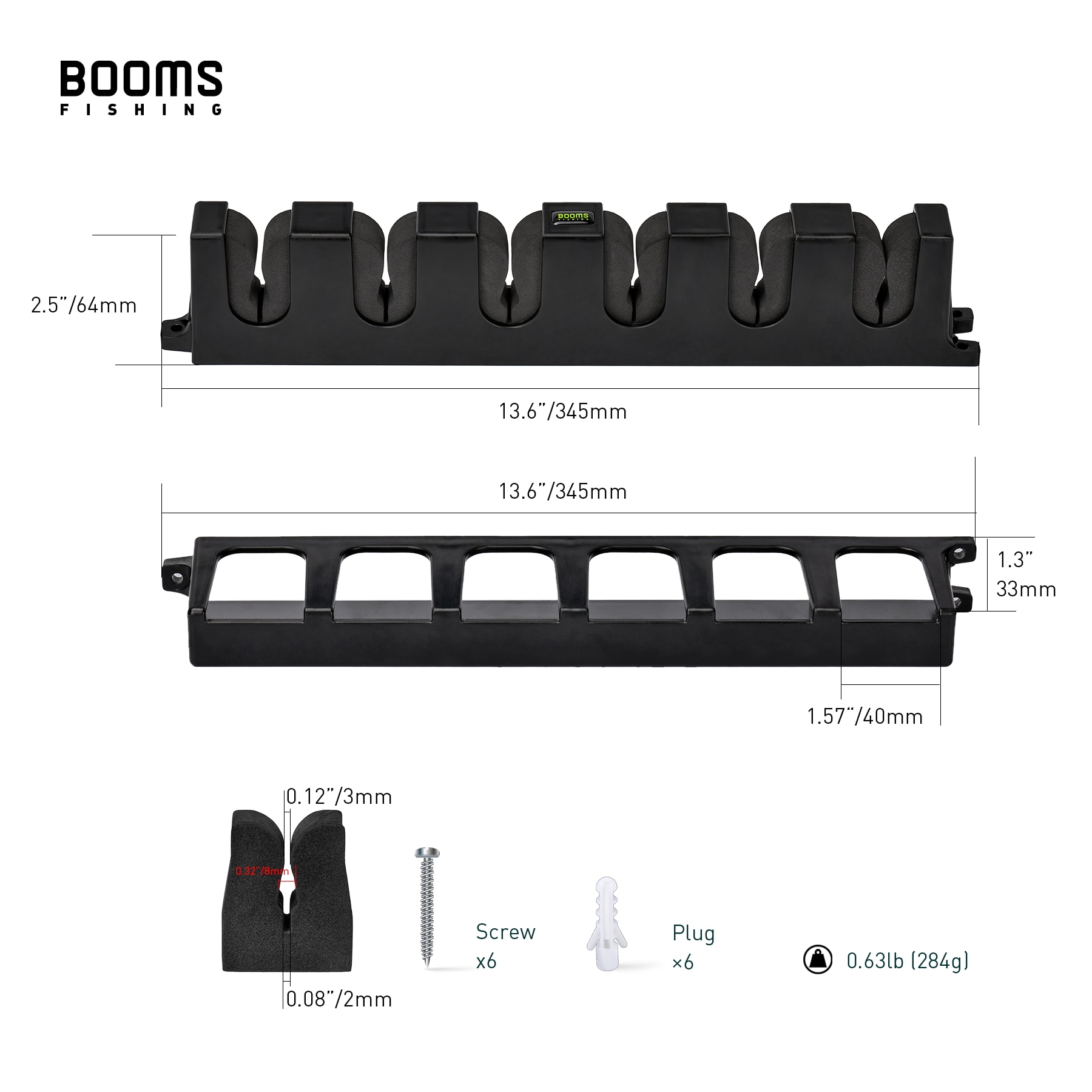 6 Slot Fishing Pole Stand