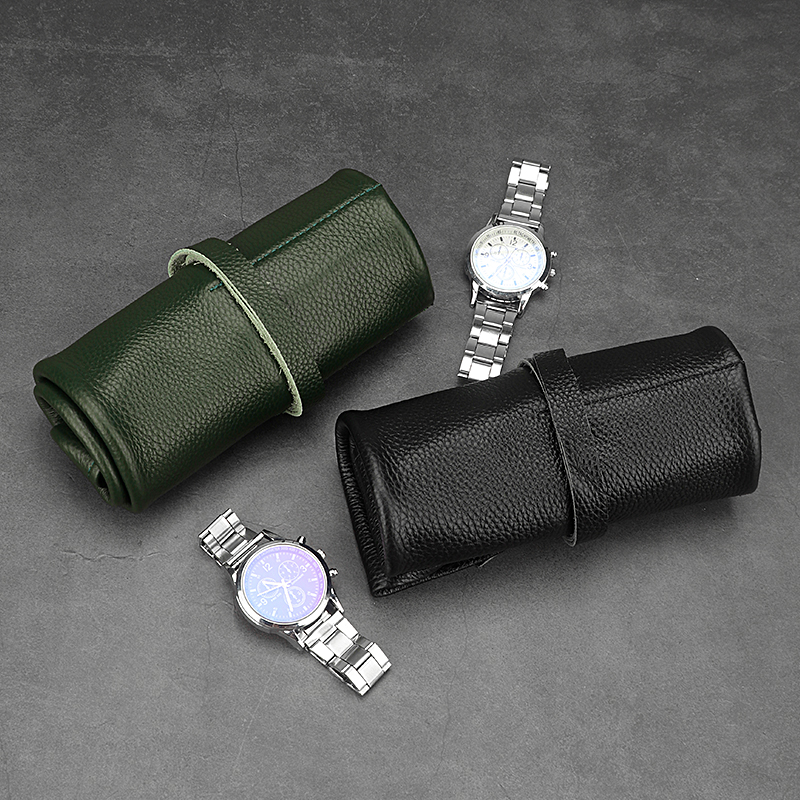 6 Slots Leather Watch Roll Organizer 6 Slots Leather Watch Roll Organizer