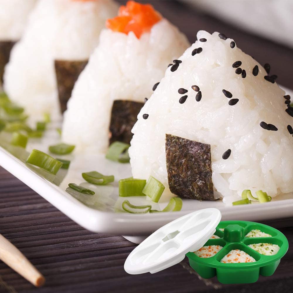 6 Slots Triangle Onigiri Mold with Lid 6 Slots Triangle Onigiri Mold with Lid