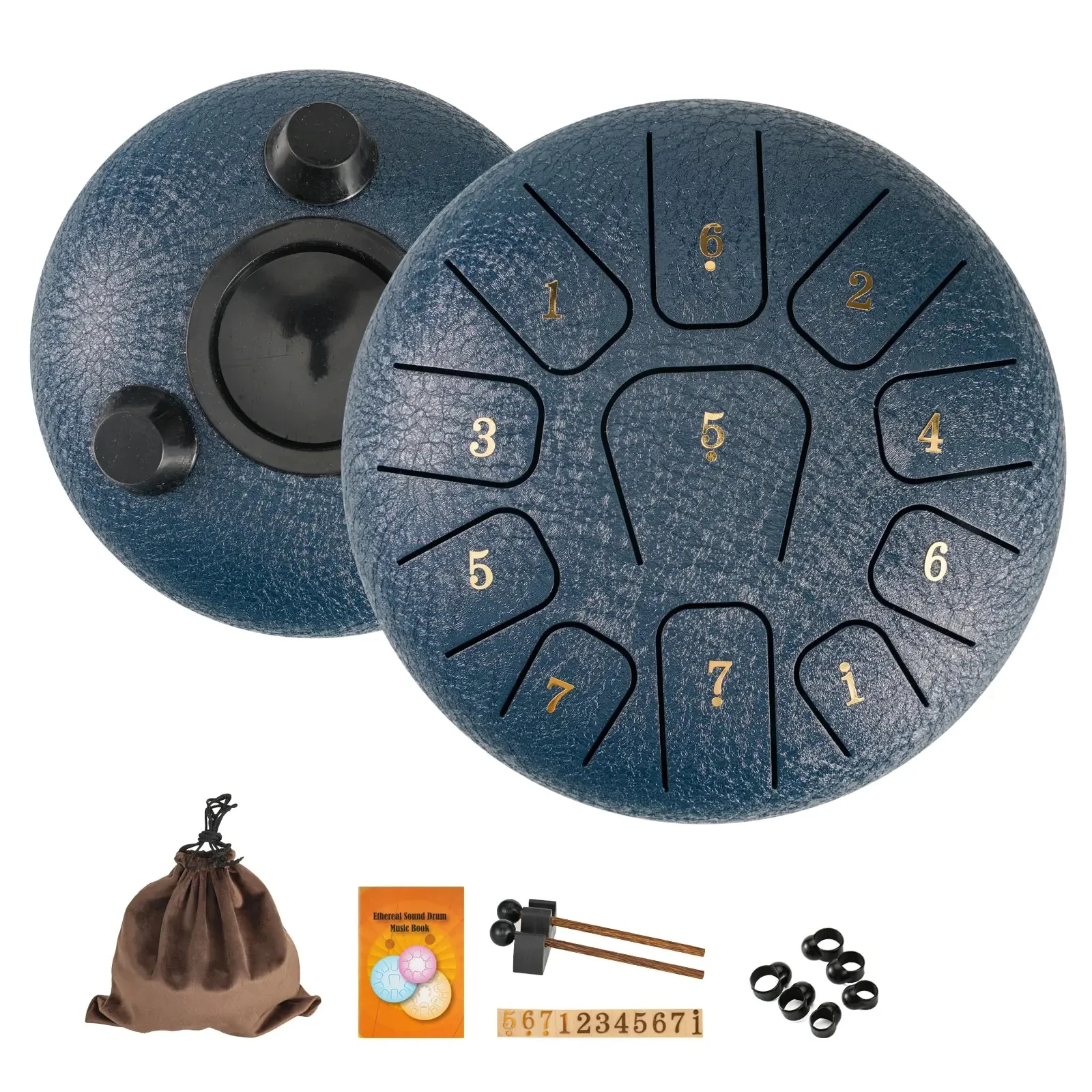 6″ Steel Tongue Drum Gift Set | 11-Note Sound Healing Instrument w/Tuning Kit | Yoga/Meditation/Anxiety Relief Tool 6″ Steel Tongue Drum Gift Set | 11-Note Sound Healing Instrument w/Tuning Kit | Yoga/Meditation/Anxiety Relief Tool