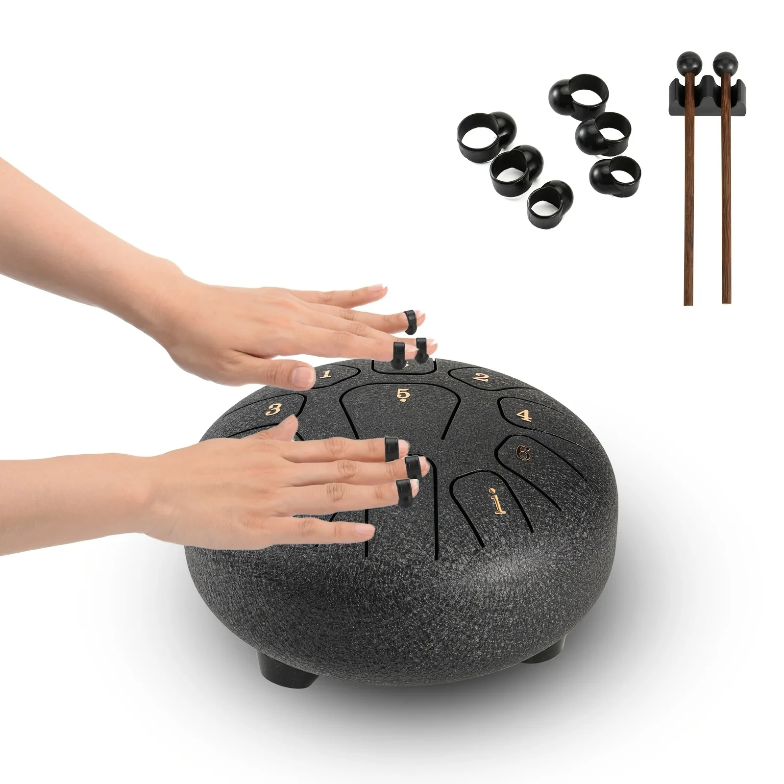6″ Steel Tongue Drum Gift Set | 11-Note Sound Healing Instrument w/Tuning Kit | Yoga/Meditation/Anxiety Relief Tool 6″ Steel Tongue Drum Gift Set | 11-Note Sound Healing Instrument w/Tuning Kit | Yoga/Meditation/Anxiety Relief Tool