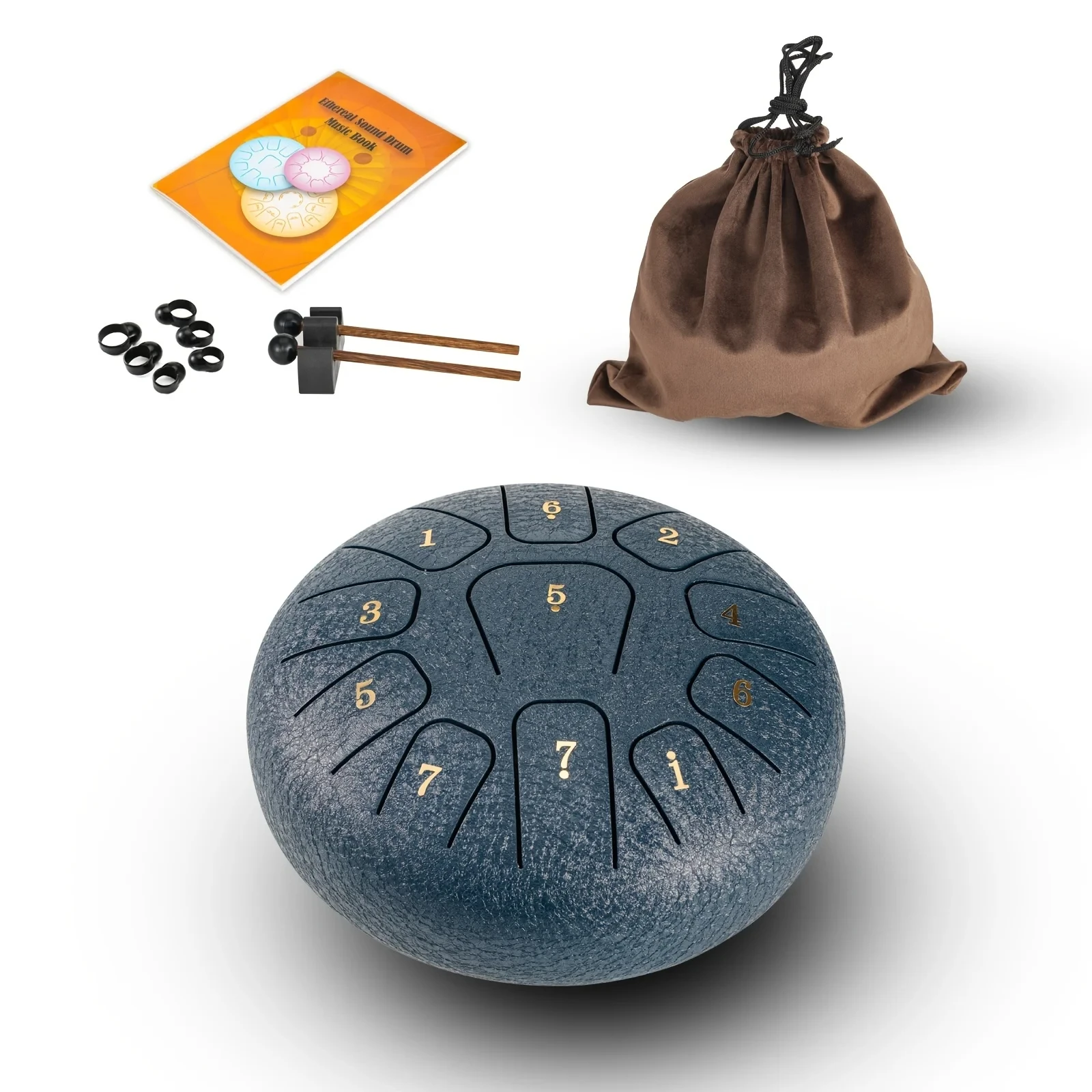 6″ Steel Tongue Drum Gift Set | 11-Note Sound Healing Instrument w/Tuning Kit | Yoga/Meditation/Anxiety Relief Tool 6″ Steel Tongue Drum Gift Set | 11-Note Sound Healing Instrument w/Tuning Kit | Yoga/Meditation/Anxiety Relief Tool
