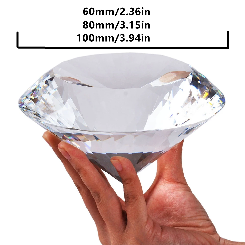 60-100mm Colorful Crystal Glass Diamond Paper Weight Gorgeus Wedding Decoration Valentine Gifts 60-100mm Colorful Crystal Glass Diamond Paper Weight Gorgeus Wedding Decoration Valentine Gifts