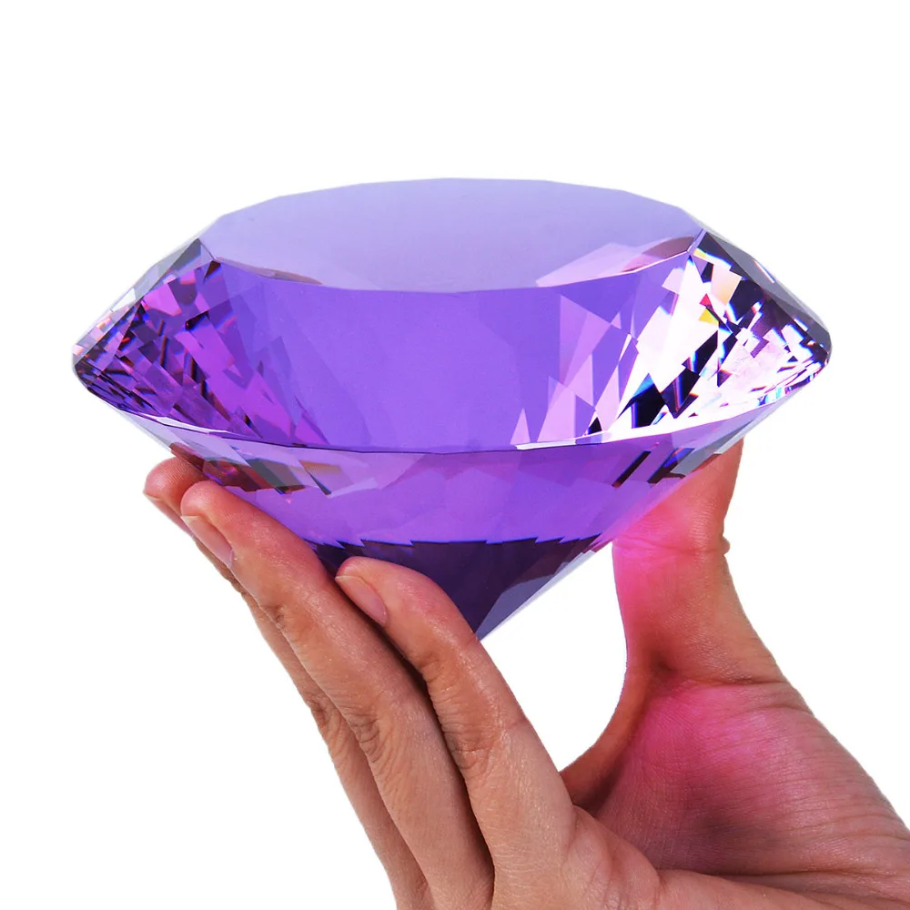 60-100mm Colorful Crystal Glass Diamond Paper Weight Gorgeus Wedding Decoration Valentine Gifts 60-100mm Colorful Crystal Glass Diamond Paper Weight Gorgeus Wedding Decoration Valentine Gifts