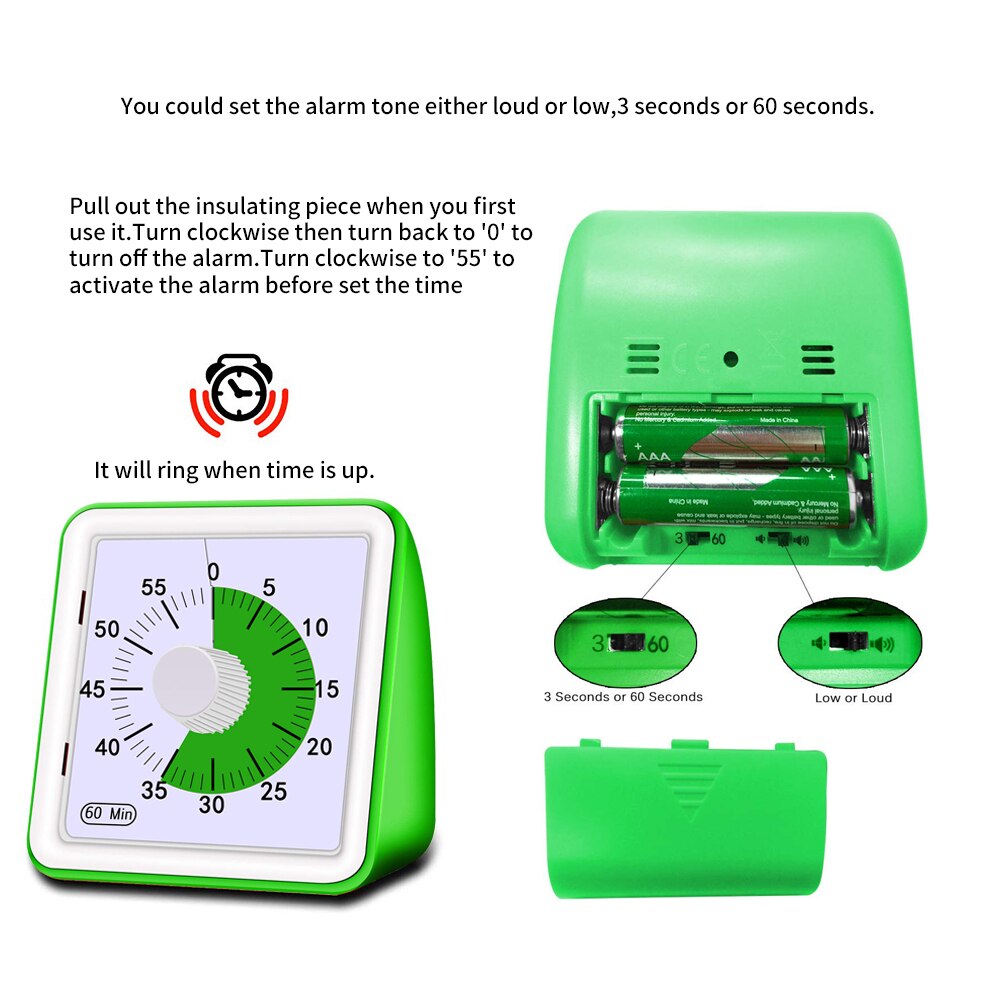 60 Minutes Silent Analog Kitchen Timer 60 Minutes Silent Analog Kitchen Timer