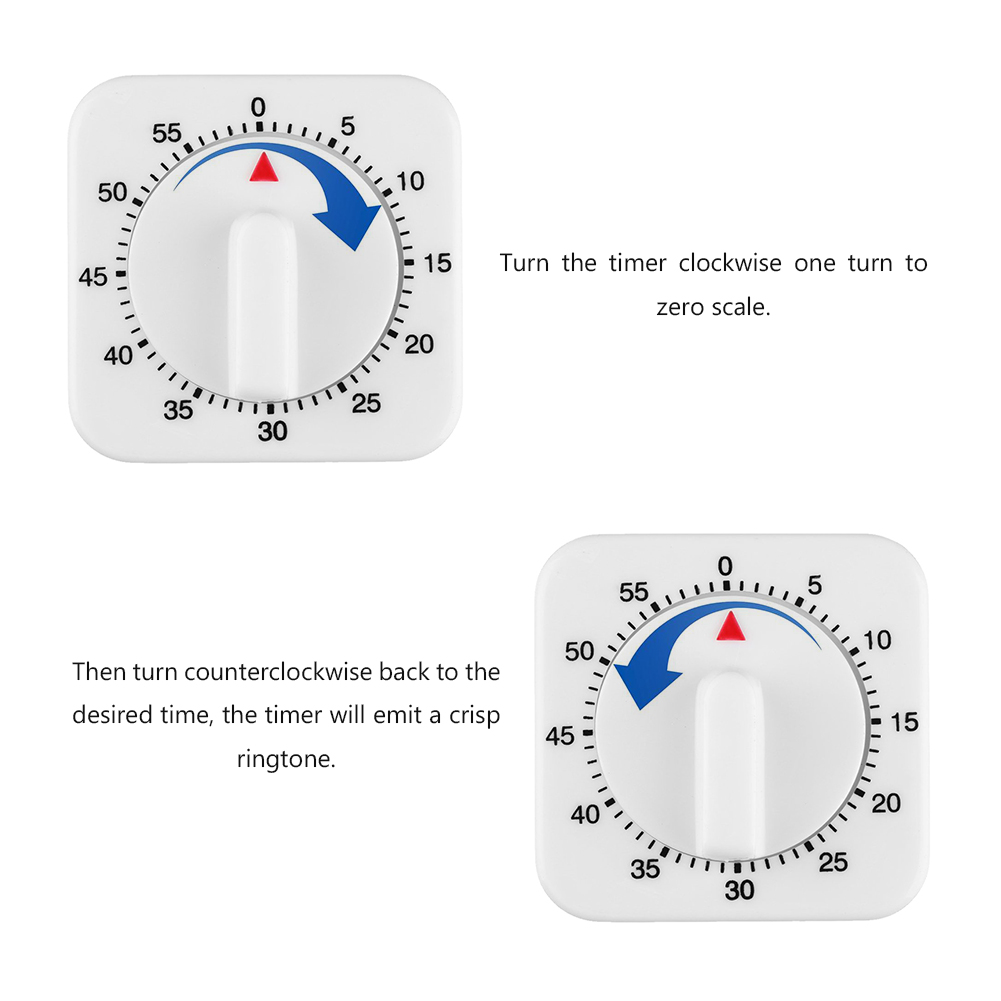 60 Minutes Wind Up Kitchen Timer Alarm