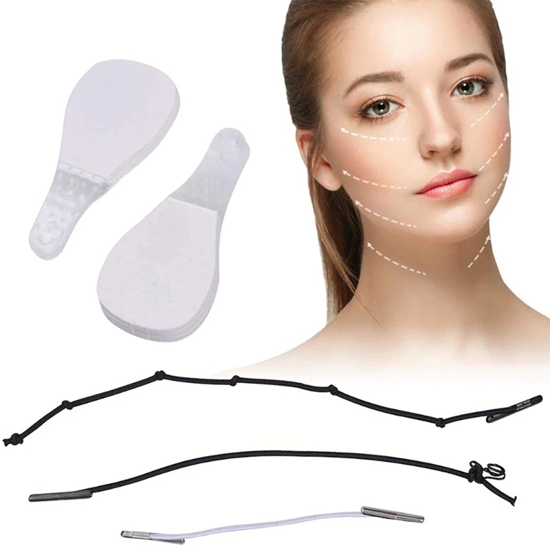60 Pcs Instant Invisible Face Stickers Neck Eye Double Chin Lift V Shape Refill Tapes Thin Makeup Facelifting Patch